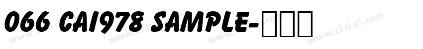 066 CAI978 Sample字体转换